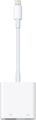 [Apple MFi Certified] Lightning to USB Camera Adapter with Charging Port for iPhone, USB3 Female OTG Adapter Compatible with iPhone/iPad Card, Readers, USB Flash Drives, Keyboards, Mice