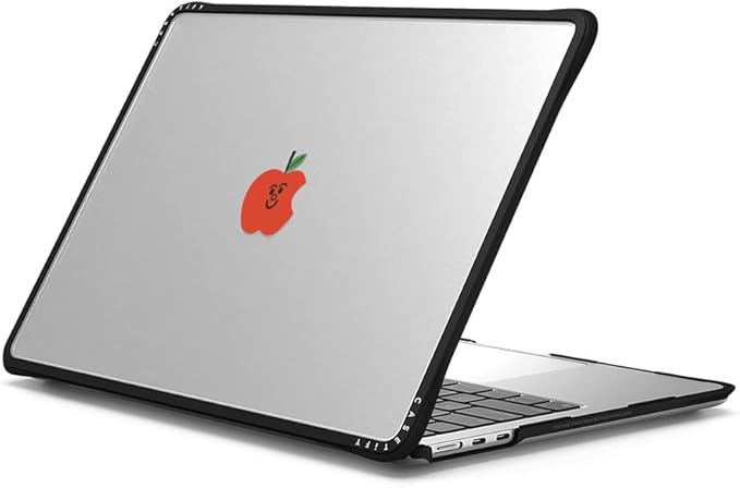 CASETiFY Impact MacBook Air 13.6" (M2-M4) Case [Cushioned Impact Corners/Scratch-Resistant/Anti-Slip Grip] - Apple MacBook Case - Clear Black