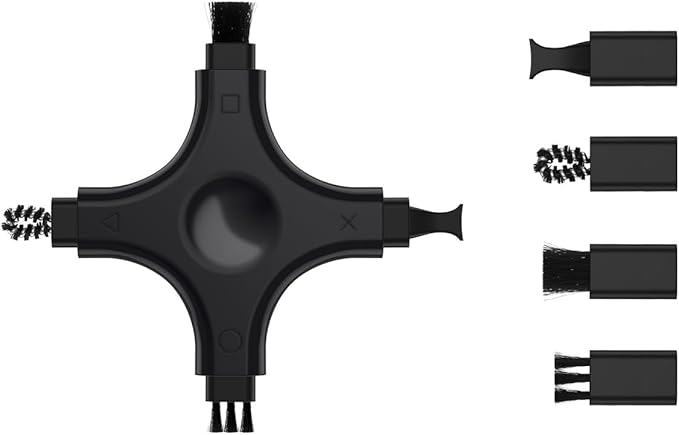Port Cleaning Kit for iPhone, CODOGOY Charging Port Cleaner Tool with Soft Brushes for Lightning & USB-C, All Devices Cleaning Tool - Black