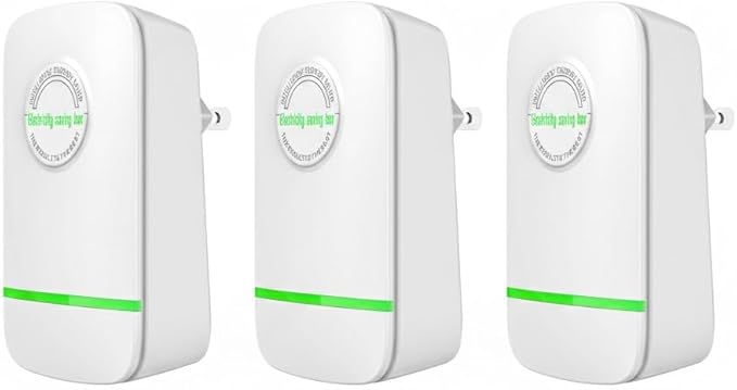 Elon-musk's Electricity Saving Box Stop Watt Stopwatt Energy Saving Device Save Energy Saving Device Energy Saving Power Strip for Home Office US Plug 90v-250v 30kw Rated Green (3PCS)