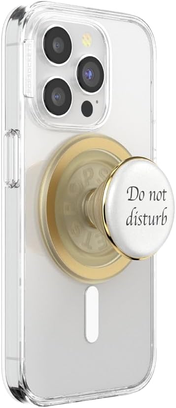 PopSockets Phone Grip for MagSafe with Kickstand, Magnetic Stand, Swappable Top, Secure Hold for iPhone MagSafe Cases, Phone & Tablet Grip - Resin DND