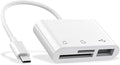 RayCue USB C to Micro SD TF Memory Card Reader, 3-in-1 USB Camera Card Reader Adapter Compatible with iPhone 15,iPad Pro, MacBook Pro/Air, Chromebook XPS, Galaxy S10/S9 and More USB C Devices