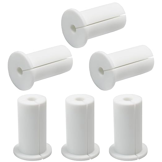 6pc Starlink Cable Grommet 1" Silicone Waterproof Wall Hole Pass Through Split Cable Bushings for TV Wire Ethernet Cord, Starlink Cable Routing Kit Accessories, 52.5mm/2.07" Ht, White