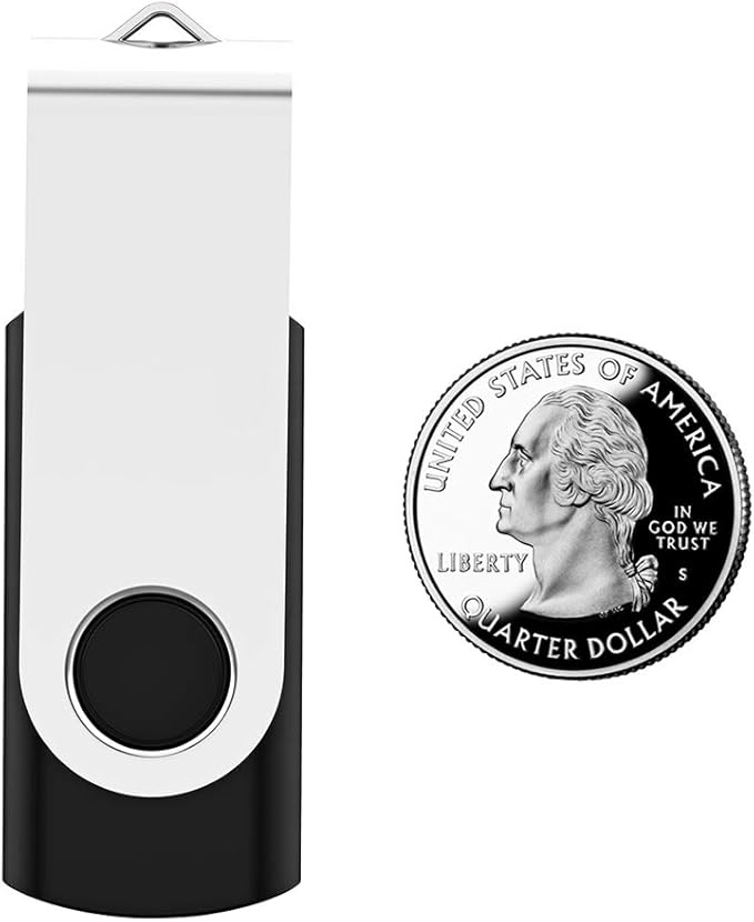 20 Pack 128MB Bulk USB 2.0 Flash Drives Small Capacity USB Thumb Drive Swivel Memory Stick JumpDrive [Not 128GB]
