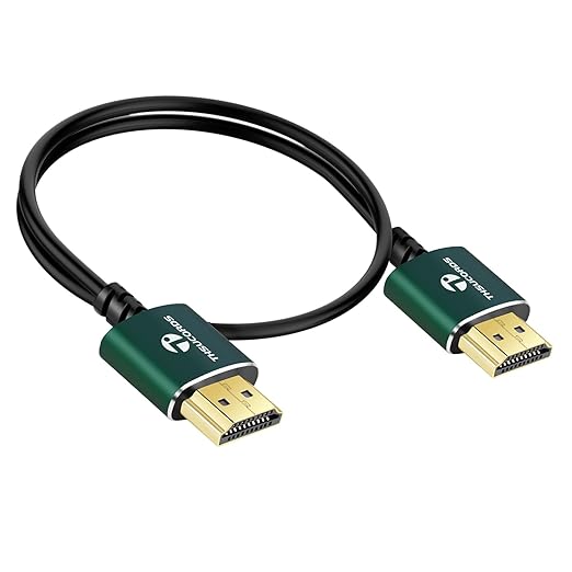 Thin HDMI to HDMI Cable 1.6FT 2 Pack, Ultra Slim & Flexible HDMI Cord Supports High Speed 4K@60Hz 18gbps 2160p 1080p