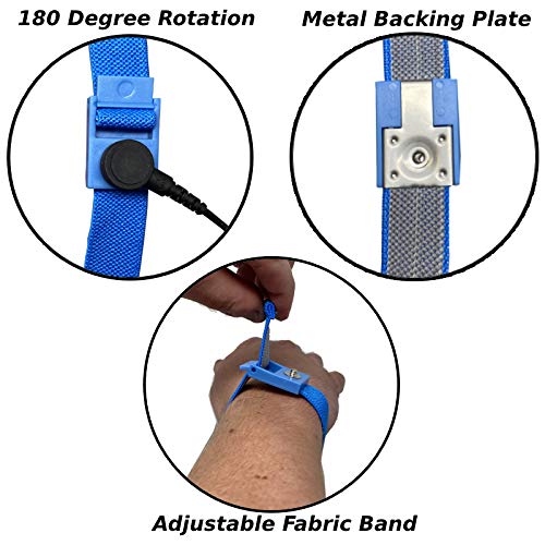 RubberStat Dual Layer ESD Compliant Workstation Rubber Table Mat Kit, Soldering, Cell Phone Repair, with Wrist Strap Set and Ground Cord - 30"x60" Grey