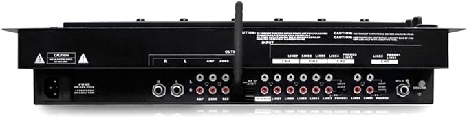 Pyle 6 Channel Mixer DJ Controller with Bluetooth, Professional Sound Digital Mixing System with LED Illumination, Slider Controls, Speed Control, 10 Band Equalizer 5U Rack Mount System - PYD1964B.5