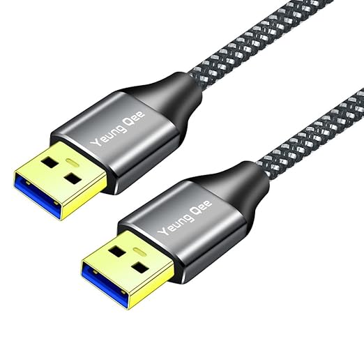 USB 3.0 A to A Male Cable 1 ft,Super Speed Type A Male to Male Cable USB 3.0 Double End USB Cord for Hard Disk, Cameras,Laptop Cooler, DVD Player and More (1FT/0.3M)