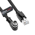 Alvin's Cables M12 X-Code 8 Pin Male to RJ45 Ethernet Cable for Cognex Keyence Camera, High-Flex Cat6a Cable for Industrial Automation, Fieldbus Module, Robotics, Right Angle 9.84ft/3m