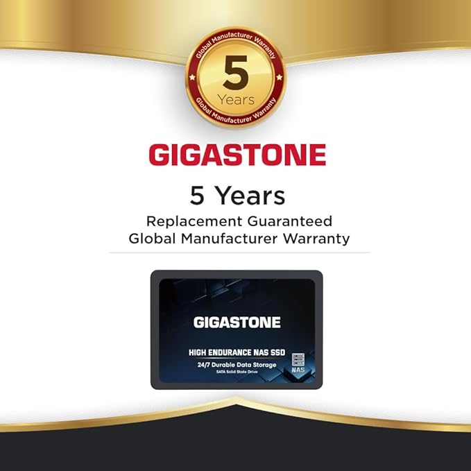 Gigastone 2TB NAS SSD Drive (24-Pack) 24/7 Durable TLC High Endurance RAID Data Storage Network Attached Storage 2.5" SATA Internal Solid State Hard Drives