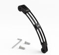 HSU Aluminum Alloy Curved Extension Arm (5.3”) Metal Pole Mount Helmet Stick Extension Arm Mount for GoPro Hero 13/12/11/10/9/8/7/6 Black, DJI Osmo Action 4/3 and More Action Cameras (Black)
