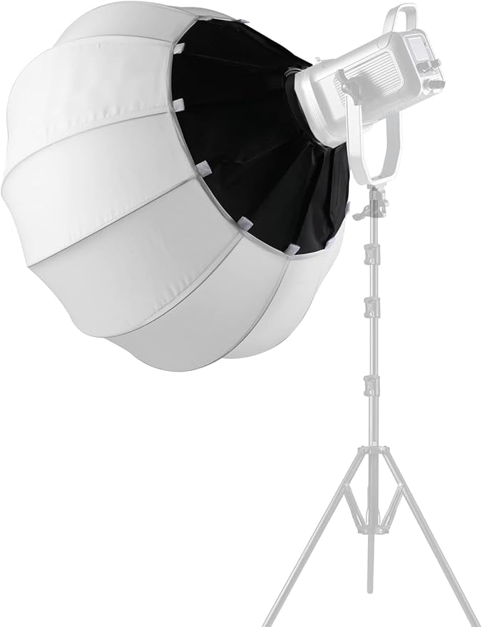 GVM Lantern Softbox Soft Light Modifier, 26inch, Quick-Setup Quick-Folding GVM Light Upgraded for GVM SD80D P80S SD300D SD200D SD200S ST200R ST100R PR150D PR150R and Other Bowens Mount Light