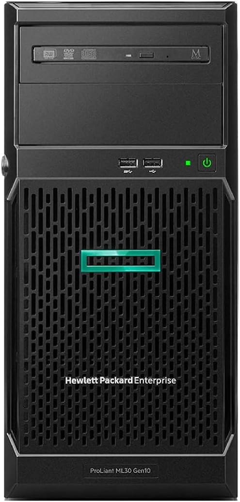 Hewlett Packard Enterprise HPE ProLiant ML30 Gen10 Plus Tower Server, Xeon E-2314 4-Core 2.8GHz, 64GB DDR4 Memory, 48TB HDD Storage, RAID, iLO, Server 2022 Essentials