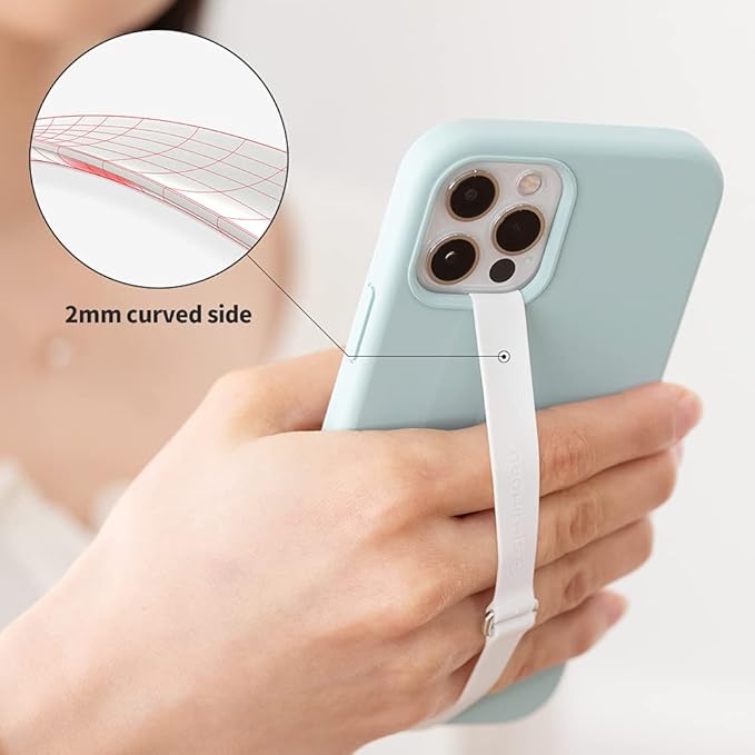C-Shaped Clip Finger Phone Grip, Sinjimoru Silicone Cell Phone Strap for Phone Case with Clip as Phone Loop Holder for iPhone Case & Samsung Phone. Sinji Loop Clip Lavender 230