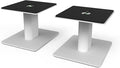 Kanto SP6HD Desktop Speaker Stands for Medium/Large Bookshelf Speakers & Mid-Size/Full-Size 4”-7” Studio Monitors | 6" Tall | White | Pair