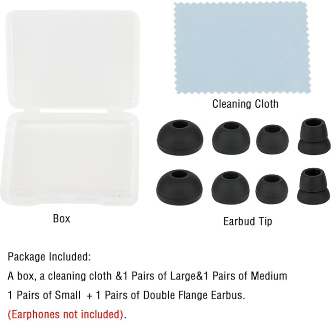 4 Pairs Silicone Earbud Tips Replacement Eartips Earbuds Cap Eartips Tips - Image 8