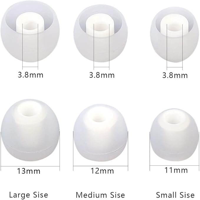 Earbud Replacement Tips Silicone Earbud Tips Ear Bud Covers Fit Most in-Ear - Image 3