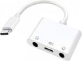 3-in-1 Aux to USB C Headphone Splitter USB-C to Dual 3.5mm Audio Adapter Dual Headphone Jack Adapter with PD Charging Compatible with iPhone 15/16, iPad Pro, Galaxy S25 Ultra, and More