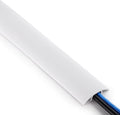 ZhiYo 5.6ft Cord Covers for Wires on Floor, Cord Hider Floor Hide Extension Cords, Soft PVC Cable Cover Cable Protector, Wire Cavity W0.62in H0.31in, White