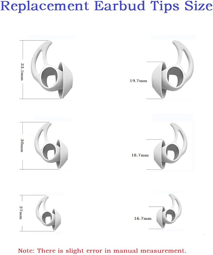 3 Pairs Earbuds Replacement Tips Large，Silver Earbud Tips ，Silicone Eartips - Image 4