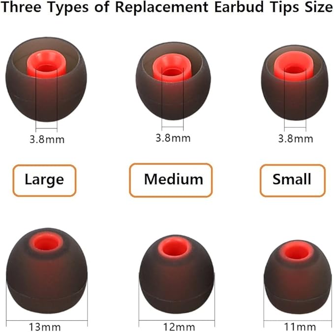 Earbud Tips Earbud Replacement Pieces Silicone Soft and Comfortable Compatible - Image 3