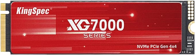 KingSpec XG7000 1TB NVMe SSD PCIe 4.0-7400MB/s Read Speed, 3D TLC NAND M.2 2280 Internal SSD, Compatible with Gaming PC, Laptop, PS5 Console