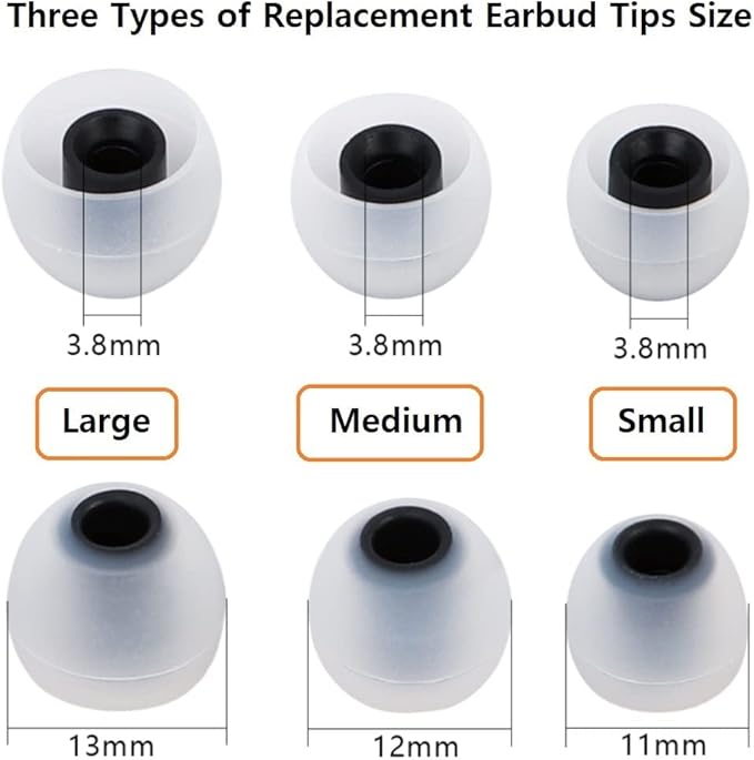 Replacement Earbud Tips Earbud Covers Silicone Tips Ear Gels Fit - Image 3