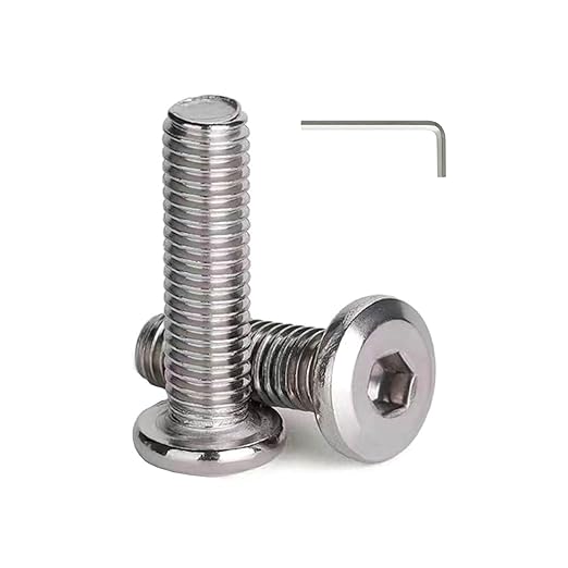 3/16-24 x 5/8" (50 Pack) Flat Head Hex Socket Cap Screws Bolts, 304 Stainless Steel 18-8, Hex Drive, Bright Finish, Fully Machine Thread