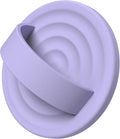 Magnetic Phone Ring Grip Holder, Silicone Finger Loop Grip, Compatible with MasSafe, Back of Phone for iPhone Pro Max/Plus/16/15/15/14/13/12 Series, Lilac Purple