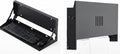 2 Pcs 24 Inch Keyboard Wall Mount Foldable Fits Standard Computer Keyboard Mouse Stand Tray Organizer for Small Offices Apartments, Easy Installation with 4 Screws (Black)