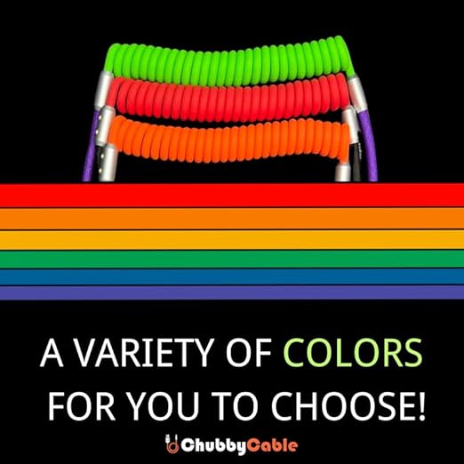 chubbycable Colorblock Chubby - Spring Braided Silicone Charge Cable Coiled USB C Cable Fast Charging Type C Charger Cord for Car, Red+White, USB-A to Type-C, 2.29FT-3.6FT