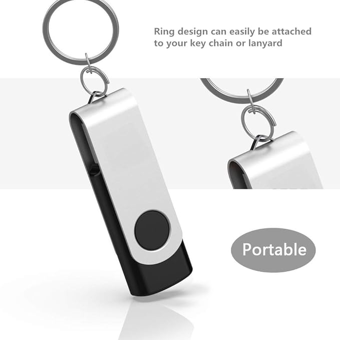 Aiibe 10 Pack 8GB USB Flash Drive Flash Drives USB 2.0 Thumb Drive Memory Stick Zip Drives Bulk (8GB, 10 Pack, Black)