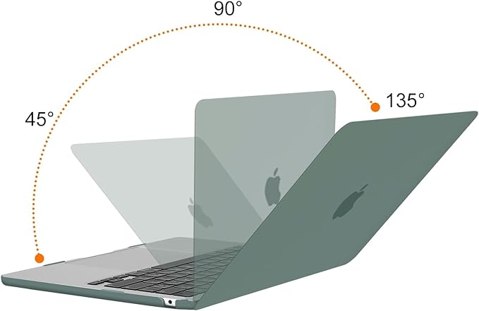 MOSISO Compatible with MacBook Air 13 inch Case 2025 2024 2023 2022 M4 A3240 M3 A3113 M2 A2681, Plastic Hard Shell&Keyboard Cover&Screen Film&Type C for MacBook Air 13.6 inch Case, Emerald Green