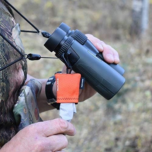 SPUDZ Ultra Microfiber Lens Cleaner – Closable Pouch, Clip-On, Washable – for Optics, Scopes, Glasses | Stealth Shadow, 10 x 10 Inch