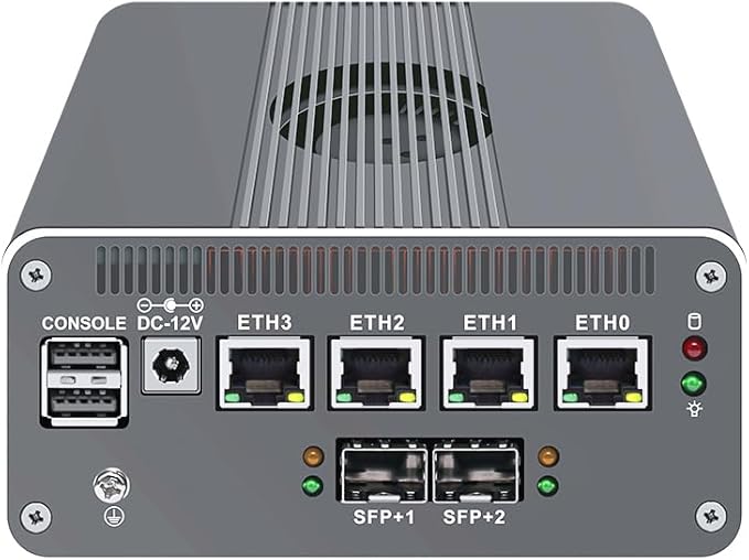 CWWK Intel Alder Lake N100(4C/4T Up to 3.4GHz)/N305(8C/8T Up to 3.8GHz) Dual SFP+10GbE Mini PC|4xIntel I226-V 2.5GbE |DDR5 Memory|PCI-E x4|HDMI+DP+Type-C (10 Gigabit N100, 16G RAM 512G SSD)