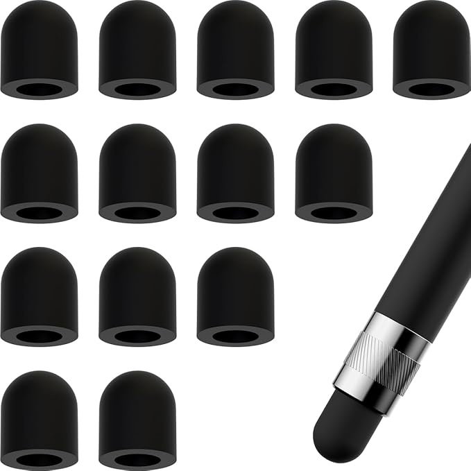 Stylus Pen Tips Rubber: Soft, No Scratches,Universal Stylus Ends for Touch Screen - 15pcs, Outer Diameter 6mm, Inner Diameter 3.6mm