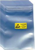 100pcs 3.93X5.9in(10X15cm) Anti Static Bags,ESD Bags Resealable for SSD HDD with 100pcs Labels, Antistatic Bag for Hand Drive or Varieties of Electronic Device