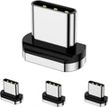 Magnetic Connector Tips Head for USB-C Android Devices (4 Pack), only Compatible 5A Magnetic Charging Cable or Magnetic Adapter
