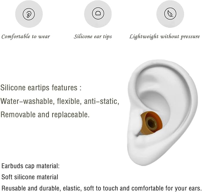 Silicone Replacement Earbud Tips Eartips Earbuds Eargels Compatible - Image 5