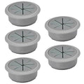 5 Pcs Desk Grommet 2" / 50 mm, Desk Hole Cover for Cables Dark Grey, Cable Grommet ABS Plastic, Desk Hole Grommet for Home & Office Pc, Detachable Cable Cord Organizer