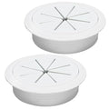 Desk Grommet 3-1/8" (80 mm), Desk Hole Cover for Cables White, Cable Grommet ABS Plastic, Desk Hole Grommet for Office and Home Table Cable, Detachable & Flexible Cable Cord Organizer-2 Pcs