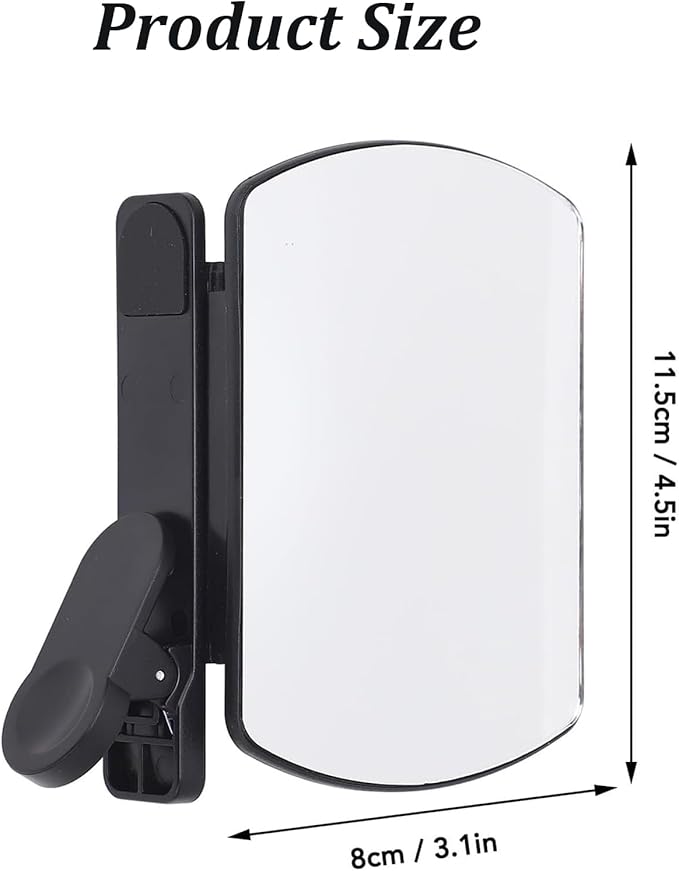 Mirror Effect Lens - Capture Stunning Reflections Instantly, Smartphone Camera Mirror Reflection Clip Kit, Mirror for Phone to Use Back Camera (Black*2pcs)