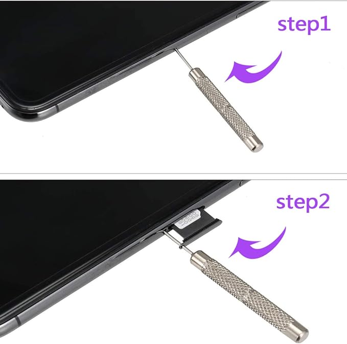 4 Pcs SIM Card Tray Eject Pin Tools Removal Tool Ejector Pin Needle for All Models Compatible with All iPhone, Samsung, HTC, Google, Sony, LG,Huawei Phones