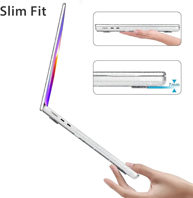 for 2025 2024 2023 2022 MacBook Air 13 inch Case M4 A3240 M3 A3113 M2 A2681 with Touch ID& 13.6" Liquid Retina Display, Plastic Hard Shell&Keyboard Cover&Screen Film&Webcam Cover, Bunny-P