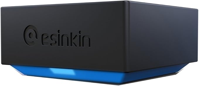 esinkin Bluetooth Audio Adapter for Music Streaming Sound System, Wireless Audio Adapter Works with Smartphones and Tablets, Bluetooth Receiver for Home Stereo