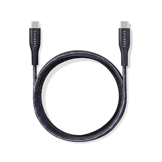 CASETiFY Powerthru USB-C to USB-C Cable (2m/6.6ft) - Black