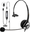 Wantek Headset with Microphone for PC Wired Headphones - USB C 3.5mm Headsets with Noise-Cancelling Microphone for Laptop
