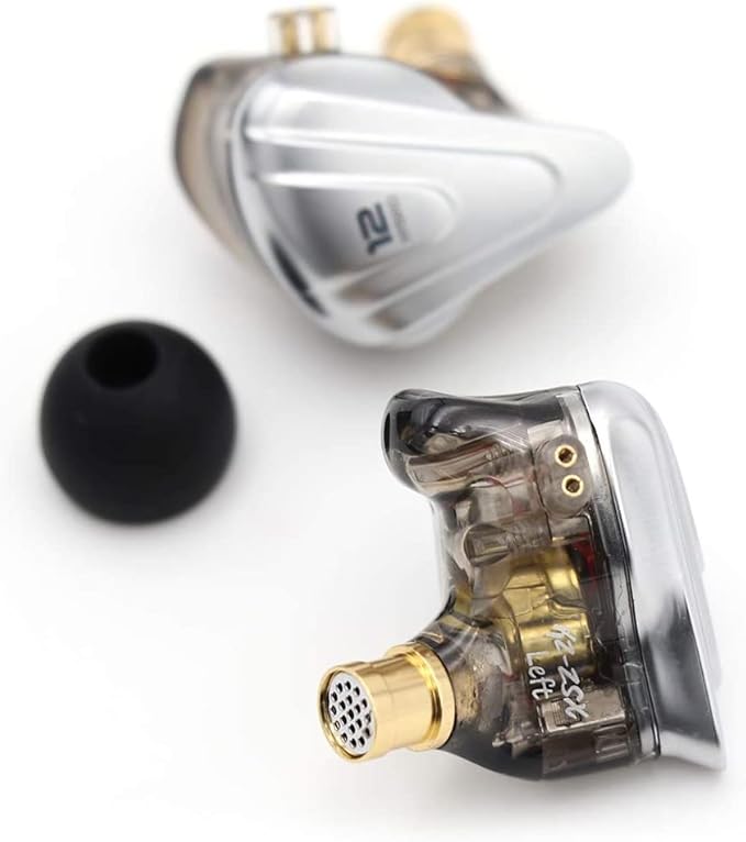 KZ Wired Earbuds ZSX in-Ear Headphones with Dynamic Crystal-Clear Sound and Ergonomic Custom-Fit Earpieces (S/M/L), 3.5mm Jack for Phones and Laptops(with Mic,Black)