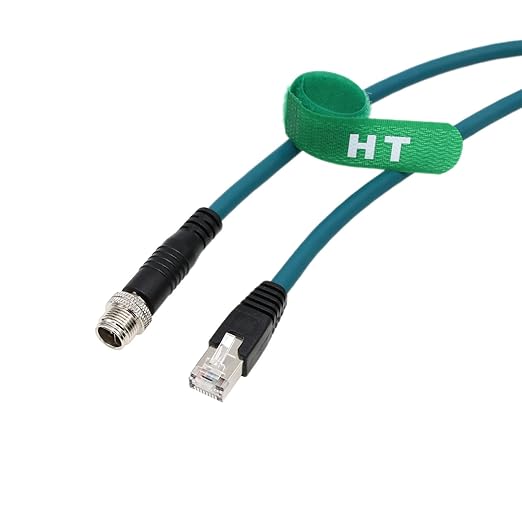 Ethernet Cable for Cognex in Sight 9000 7000gen2 2000 Microscan Basler Camera Sensor Computer Switch, M12 8 Pin X-Code RJ45 Network, 3M