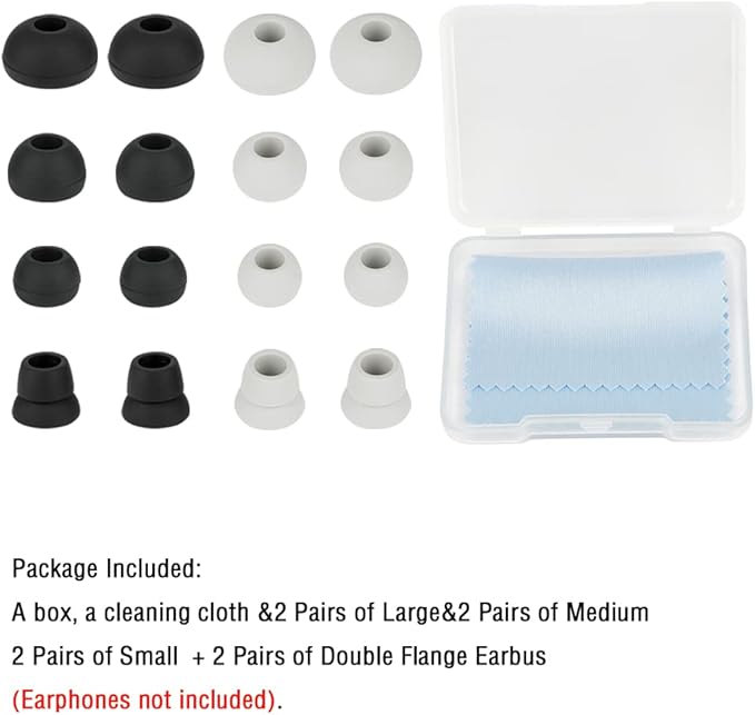 8 Pairs Replacement Earbud Tips Earbud Covers Silicone Tips Compatible - Image 7